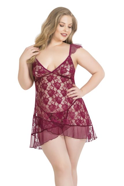 camasa de noapte sexy din dantela